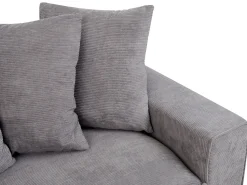 3 Seater Jumbo Cord Sofa Dark Grey Viskan