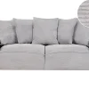 3 Seater Jumbo Cord Sofa Light Grey Viskan