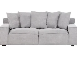 3 Seater Jumbo Cord Sofa Light Grey Viskan