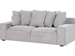 3 Seater Jumbo Cord Sofa Light Grey Viskan