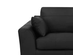 3 Seater Leather Sofa Black Torget