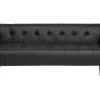 3 Seater Leather Sofa Black Byske