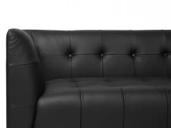 3 Seater Leather Sofa Black Byske