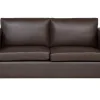 3 Seater Leather Sofa Brown Helsinki