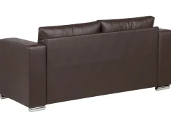 3 Seater Leather Sofa Brown Helsinki