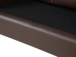 3 Seater Leather Sofa Brown Helsinki