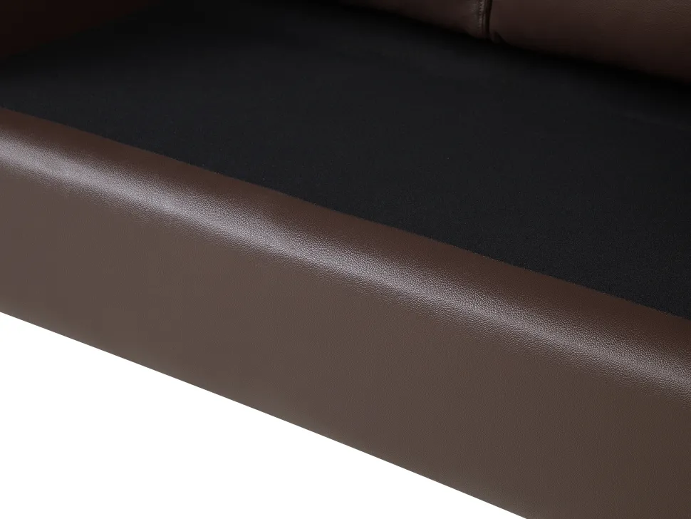 3 Seater Leather Sofa Brown Helsinki