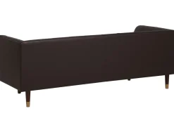 3 Seater Leather Sofa Brown Byske