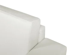 3 Seater Leather Sofa White Helsinki