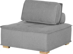 4 Seater Modular Fabric Corner Sofa Grey Tibro