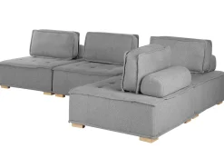 4 Seater Modular Fabric Corner Sofa Grey Tibro