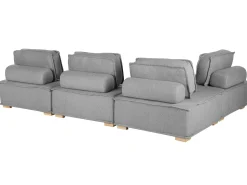 4 Seater Modular Fabric Corner Sofa Grey Tibro