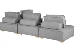 4 Seater Modular Fabric Corner Sofa Grey Tibro