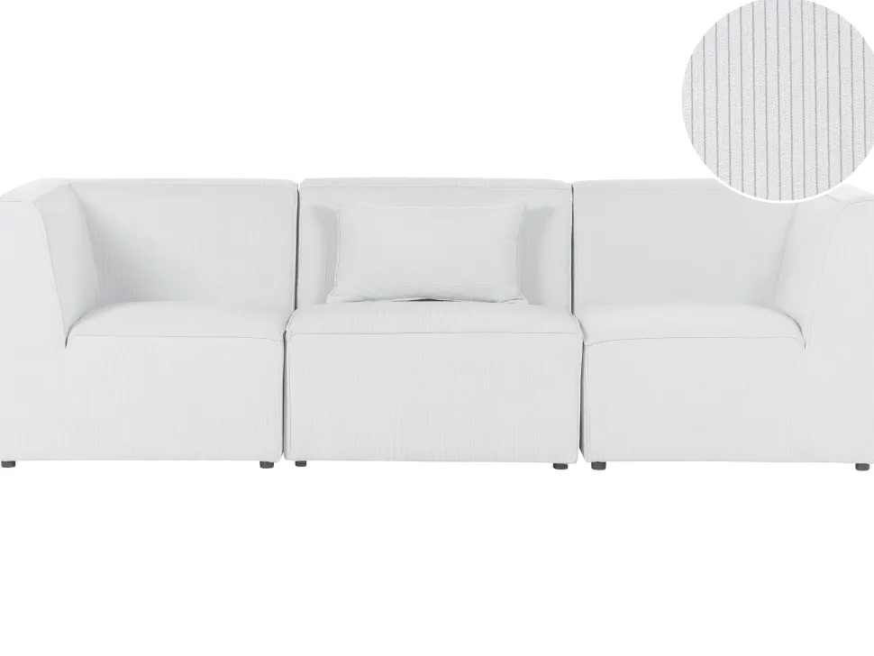 3 Seater Modular Jumbo Cord Sofa Off White Lemvig