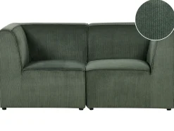 2 Seater Modular Jumbo Cord Sofa Dark Green Lemvig