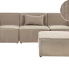 3 Seater Modular Jumbo Cord Sofa With Ottoman Taupe Lemvig