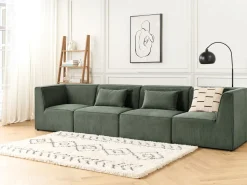 4 Seater Modular Jumbo Cord Sofa Dark Green Lemvig