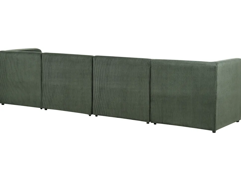 4 Seater Modular Jumbo Cord Sofa Dark Green Lemvig