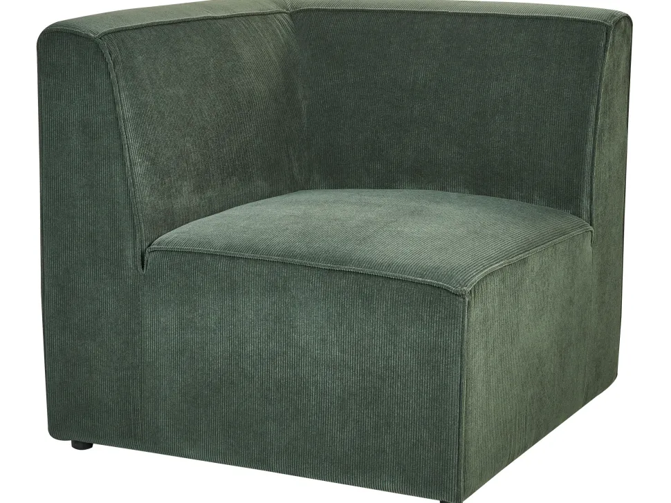3 Seater Modular Jumbo Cord Sofa With Ottoman Dark Green Lemvig