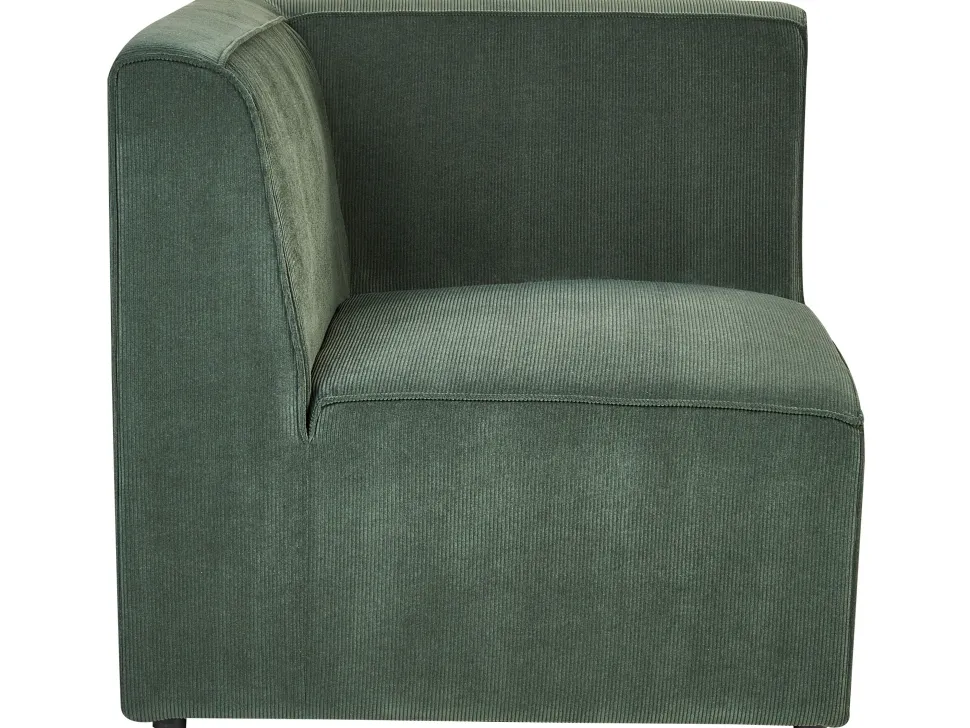 3 Seater Modular Jumbo Cord Sofa With Ottoman Dark Green Lemvig