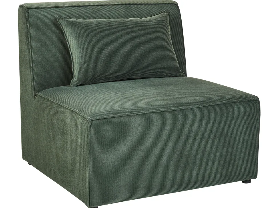 3 Seater Modular Jumbo Cord Sofa With Ottoman Dark Green Lemvig