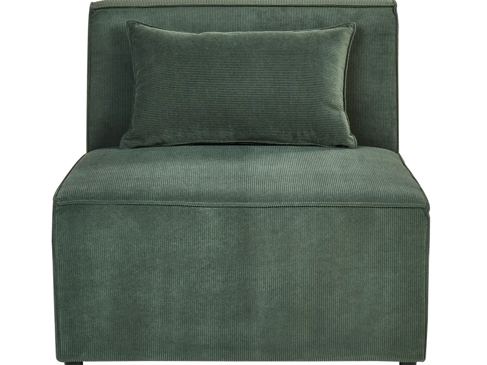 3 Seater Modular Jumbo Cord Sofa With Ottoman Dark Green Lemvig