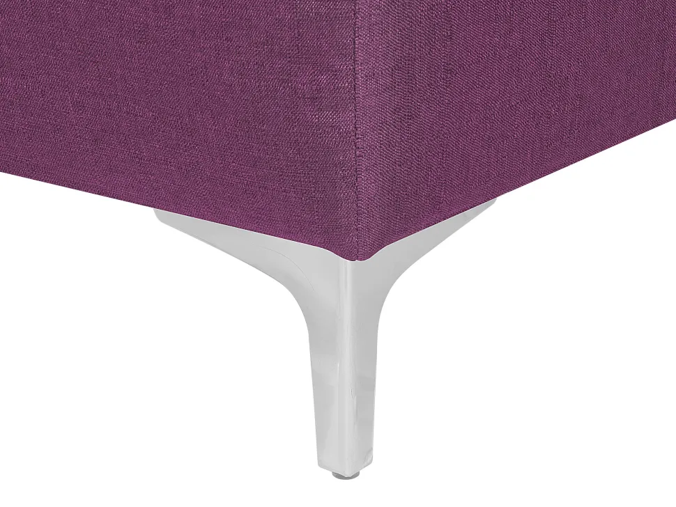 5 Seater U-Shaped Modular Fabric Sofa Purple Aberdeen