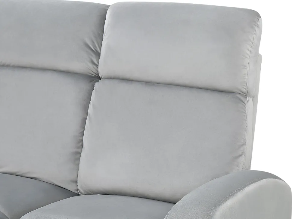 2 Seater Velvet Electric Recliner Sofa Light Grey Verdal