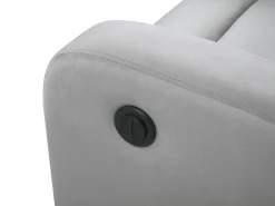 2 Seater Velvet Electric Recliner Sofa Light Grey Verdal