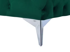 3 Seater Velvet Fabric Sofa Emerald Green Sotra
