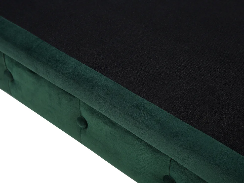 3 Seater Velvet Fabric Sofa Green Chesterfield