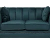 2 Seater Velvet Fabric Sofa Teal Gaula