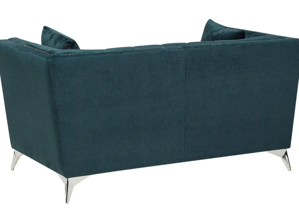 2 Seater Velvet Fabric Sofa Teal Gaula