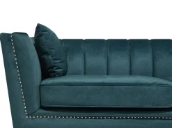 2 Seater Velvet Fabric Sofa Teal Gaula