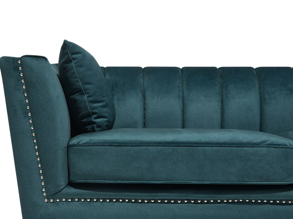 2 Seater Velvet Fabric Sofa Teal Gaula