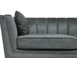 2 Seater Velvet Fabric Sofa Grey Gaula