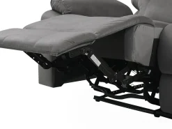 3 Seater Velvet Led Electric Recliner Sofa With Usb Port Grey Bergen