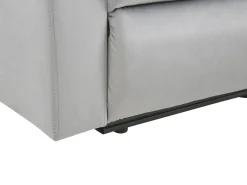 3 Seater Velvet Manual Recliner Sofa Light Grey Verdal