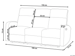 3 Seater Velvet Manual Recliner Sofa Light Grey Verdal
