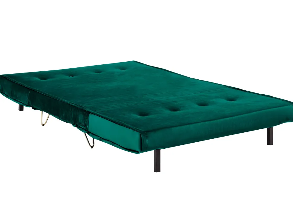 2 Seater Velvet Sofa Bed Dark Green Vestfold