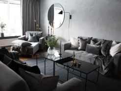 3 Seater Velvet Sofa Bed Grey Aberdeen