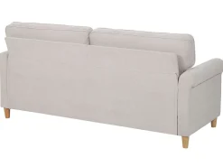 3 Seater Velvet Sofa Beige Ronneby