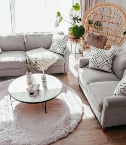 3 Seater Velvet Sofa Beige Ronneby