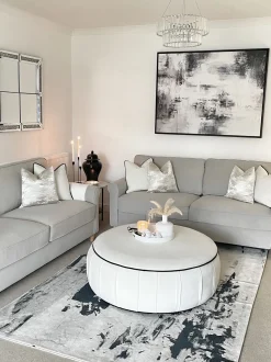 3 Seater Velvet Sofa Beige Ronneby
