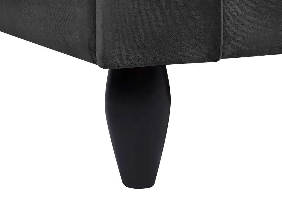 3 Seater Velvet Sofa Black Bornholm