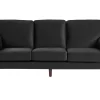 3 Seater Velvet Sofa Black Lokka