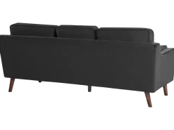 3 Seater Velvet Sofa Black Lokka