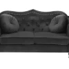 2 Seater Velvet Sofa Black Skien