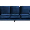 3 Seater Velvet Sofa Blue Lokka