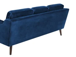 3 Seater Velvet Sofa Blue Lokka